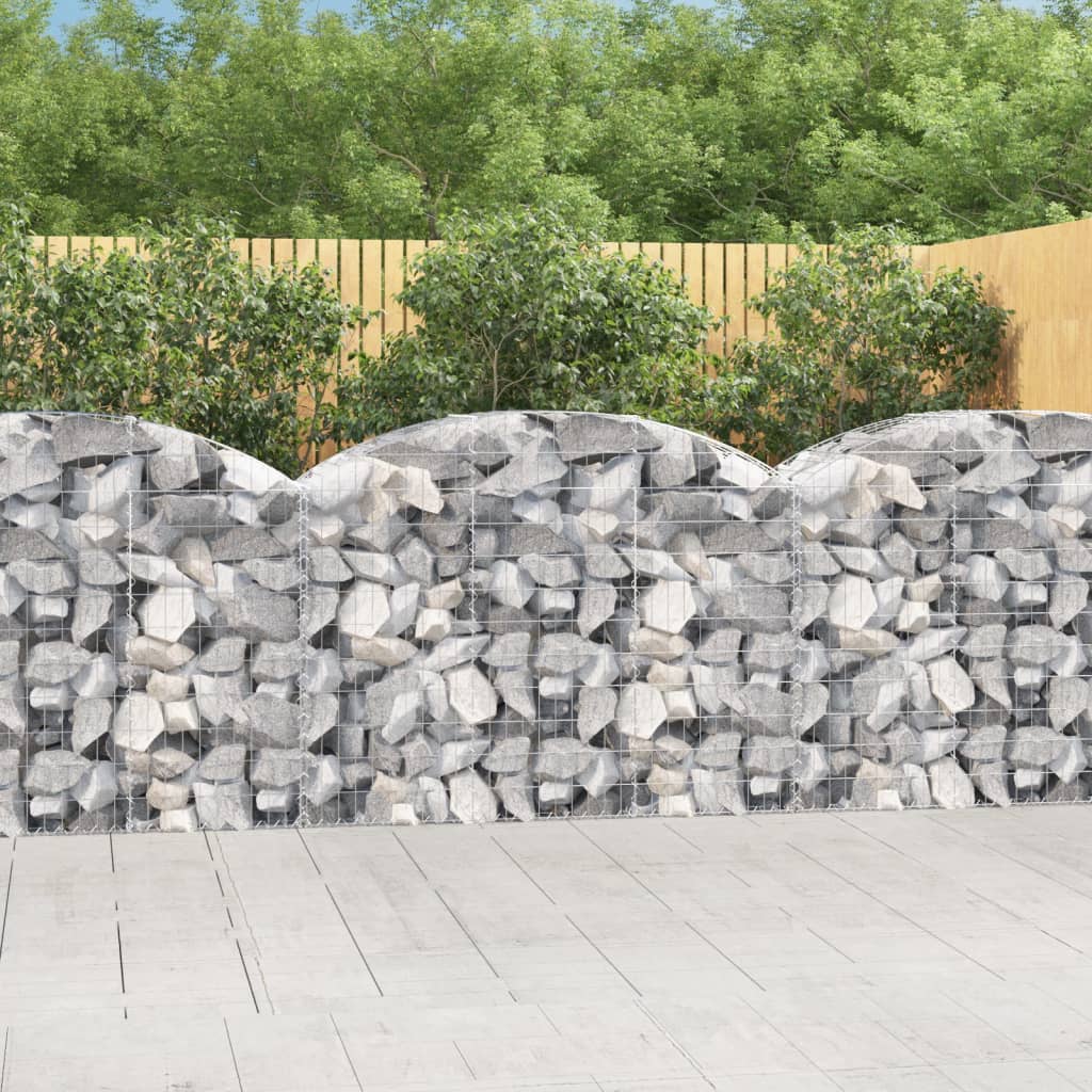 Išlenktas gabiono krepšys, 150x50x100/120 cm, geležis Išlenktas gabiono krepšys, 150x50x100/120 cm, geležis - Image 2