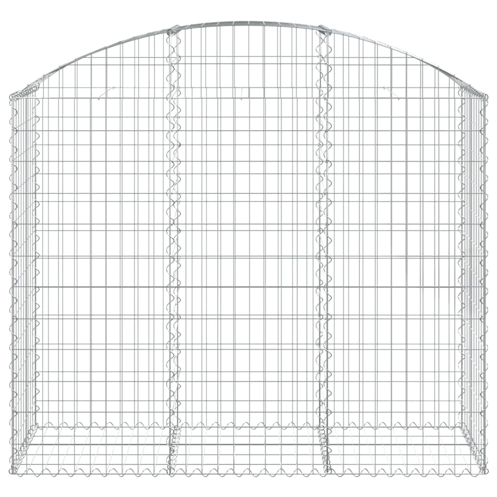 Išlenktas gabiono krepšys, 150x50x120/140 cm, geležis Išlenktas gabiono krepšys, 150x50x120/140 cm, geležis - Image 3