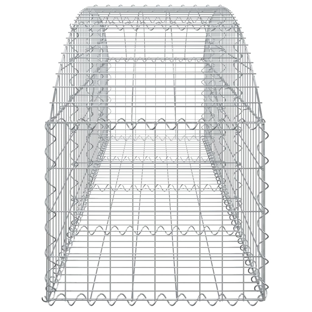 Išlenktas gabiono krepšys, 200x50x40/60 cm, geležis Išlenktas gabiono krepšys, 200x50x40/60 cm, geležis - Image 4