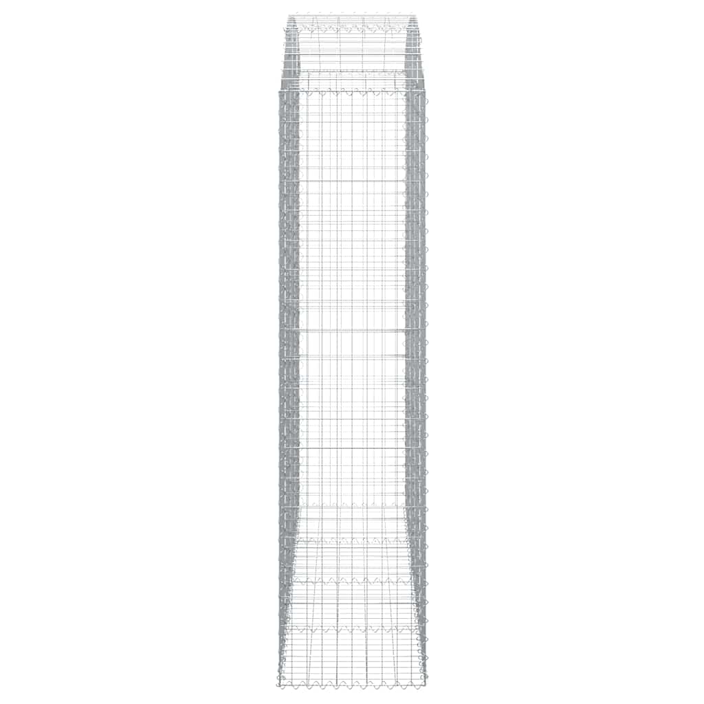 Išlenktas gabiono krepšys, 200x50x200/220 cm, geležis Išlenktas gabiono krepšys, 200x50x200/220 cm, geležis - Image 4
