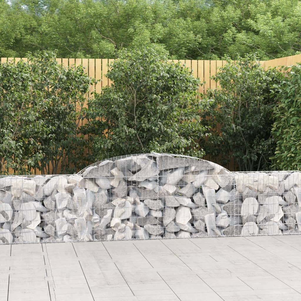 Išlenktas gabiono krepšys, 300x30x60/80cm, geležis Išlenktas gabiono krepšys, 300x30x60/80cm, geležis - Image 2