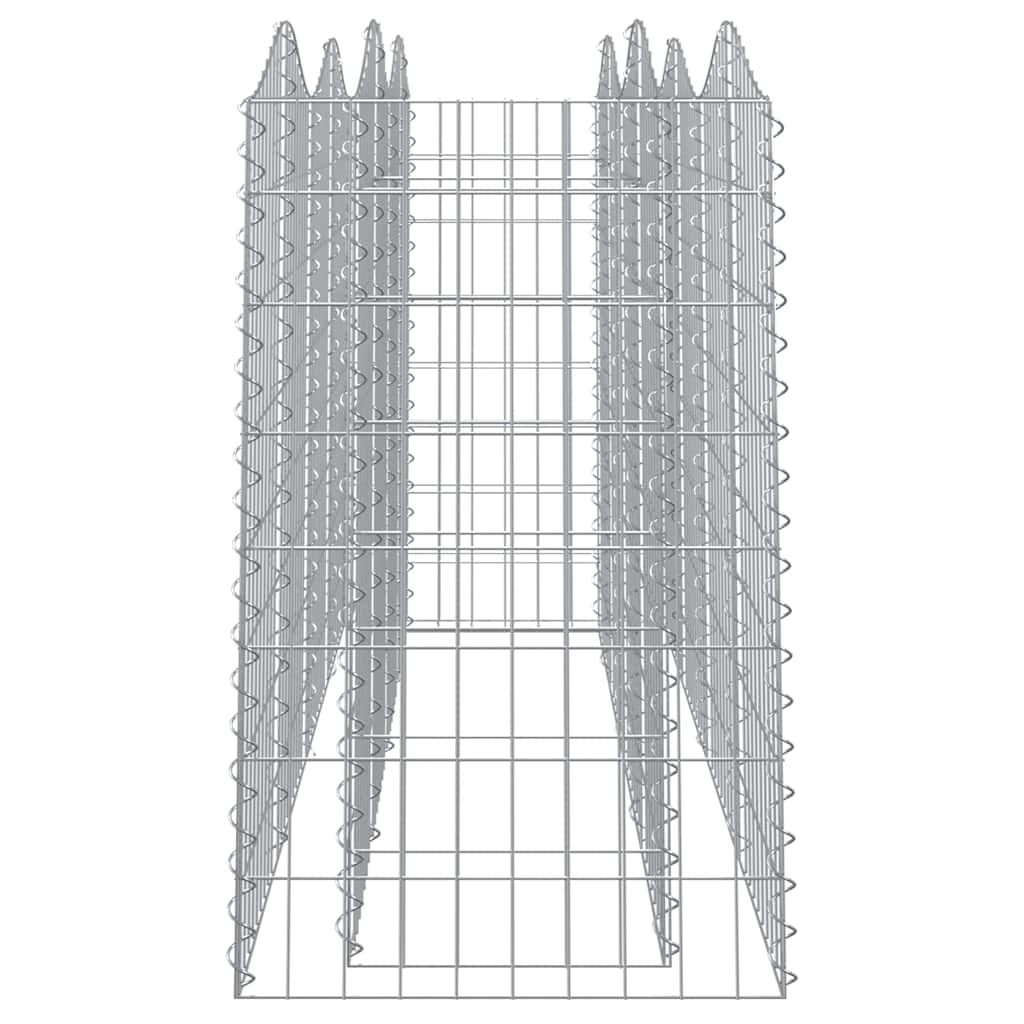 Išlenktas aukštas gabiono lovelis, 200x50x100, geležis Išlenktas aukštas gabiono lovelis, 200x50x100, geležis - Image 4