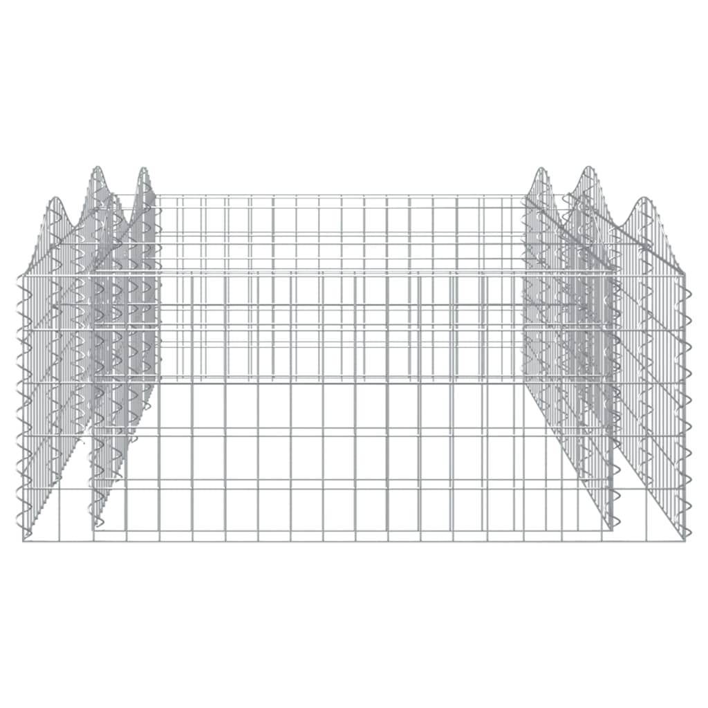 Išlenktas aukštas gabiono lovelis, 200x100x50cm, geležis Išlenktas aukštas gabiono lovelis, 200x100x50cm, geležis - Image 4