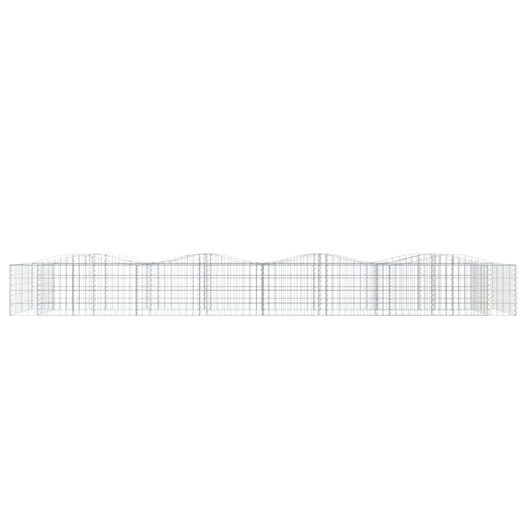 Išlenktas aukštas gabiono lovelis, 400x100x50cm, geležis Išlenktas aukštas gabiono lovelis, 400x100x50cm, geležis - Image 3