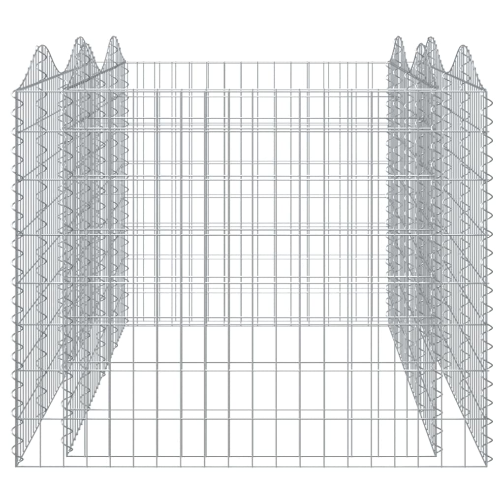 Išlenktas aukštas gabiono lovelis, 200x100x100cm, geležis Išlenktas aukštas gabiono lovelis, 200x100x100cm, geležis - Image 4