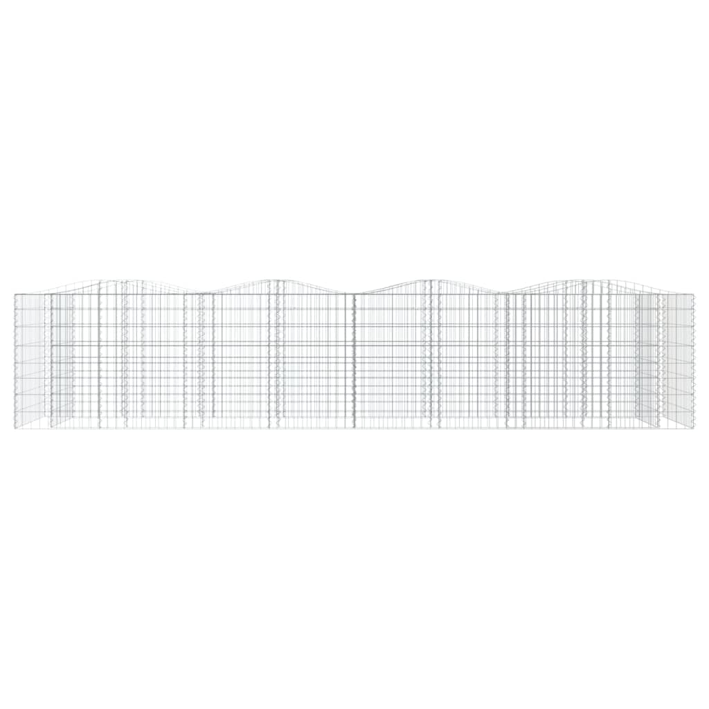 Išlenktas aukštas gabiono lovelis, 400x100x100cm, geležis Išlenktas aukštas gabiono lovelis, 400x100x100cm, geležis - Image 3
