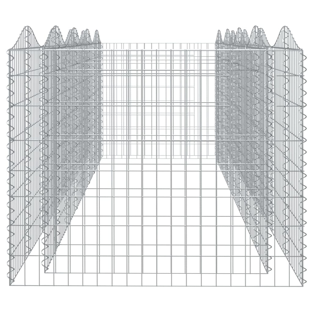 Išlenktas aukštas gabiono lovelis, 400x100x100cm, geležis Išlenktas aukštas gabiono lovelis, 400x100x100cm, geležis - Image 4