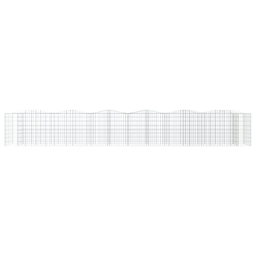 Išlenktas aukštas gabiono lovelis, 600x100x100cm, geležis Išlenktas aukštas gabiono lovelis, 600x100x100cm, geležis - Image 3