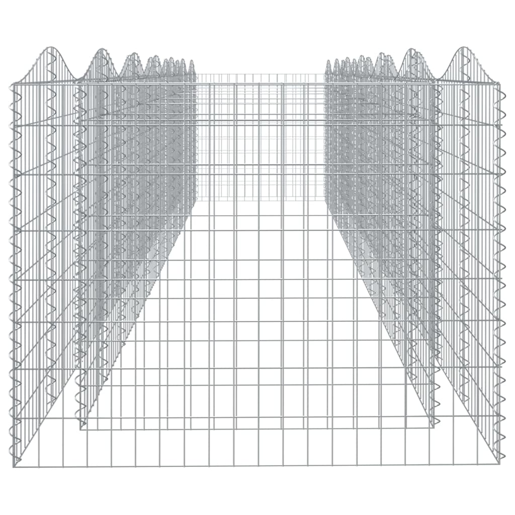Išlenktas aukštas gabiono lovelis, 600x100x100cm, geležis Išlenktas aukštas gabiono lovelis, 600x100x100cm, geležis - Image 4