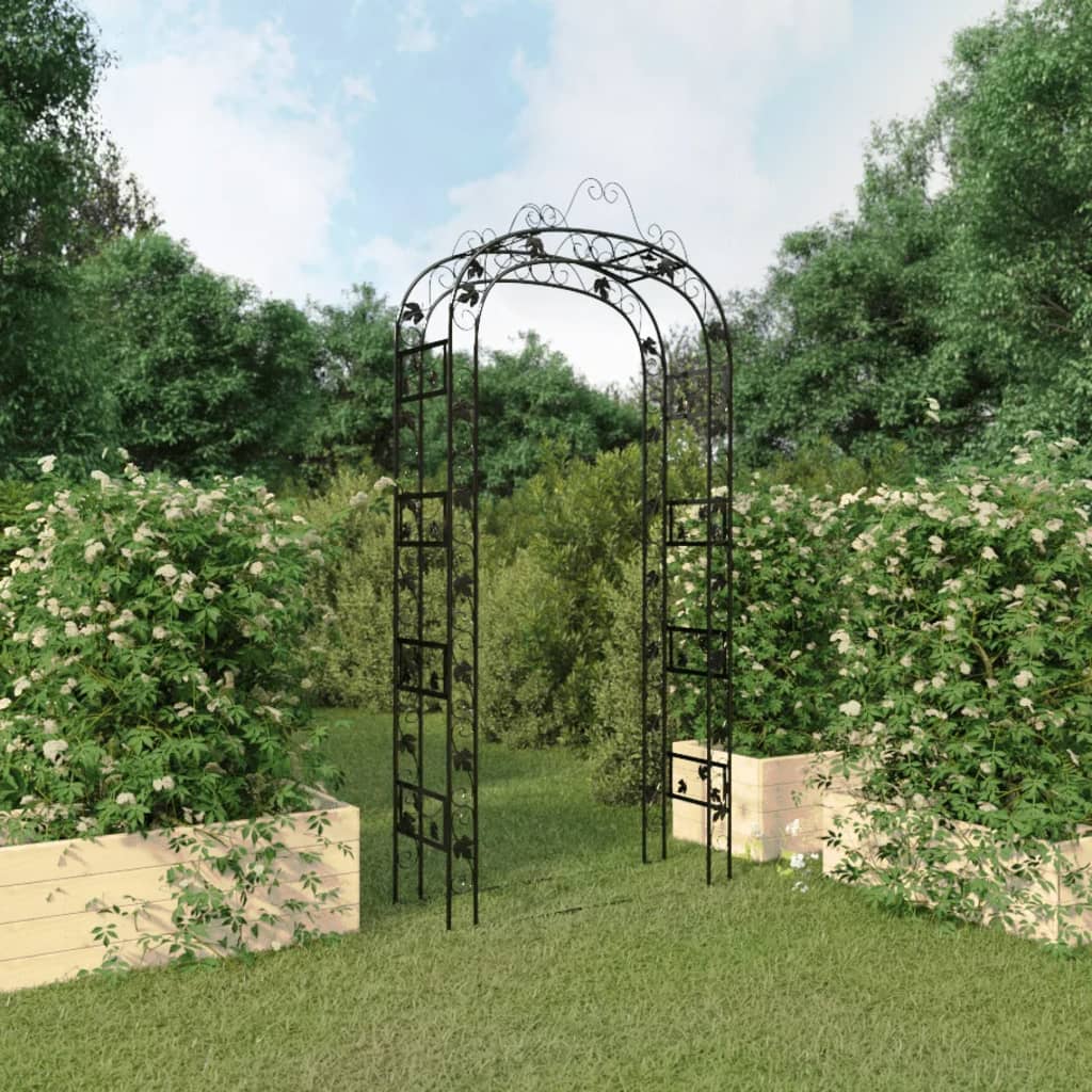 Sodo arka, juodos spalvos, 116x45x240cm, plienas Sodo arka, juodos spalvos, 116x45x240cm, plienas - Image 2