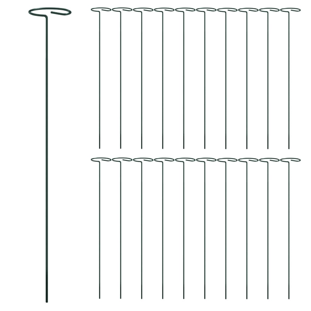 Sodo augalų kuoliukai, 20vnt., tamsiai žalios, 40cm, plienas Sodo augalų kuoliukai, 20vnt., tamsiai žalios, 40cm, plienas - Image 3