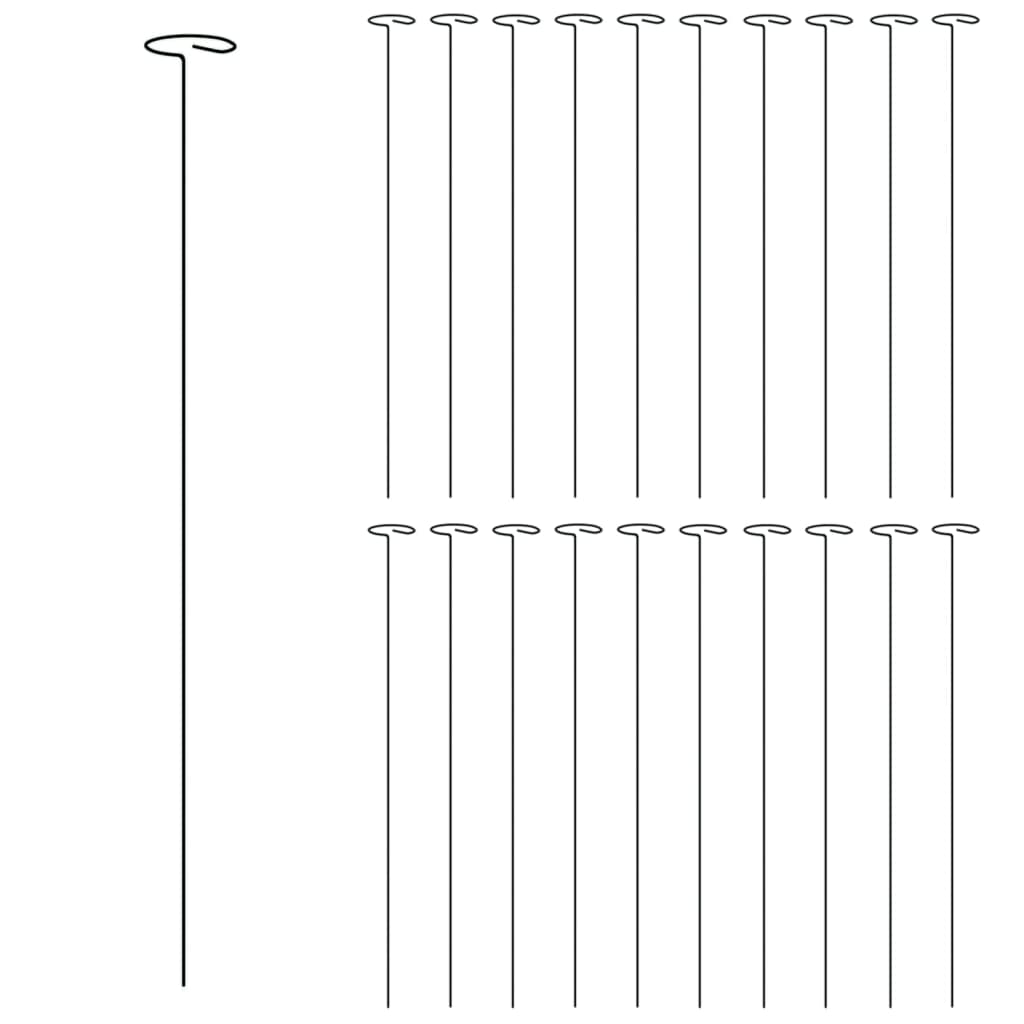 Sodo augalų kuoliukai, 20vnt., tamsiai žalios, 61cm, plienas Sodo augalų kuoliukai, 20vnt., tamsiai žalios, 61cm, plienas - Image 3