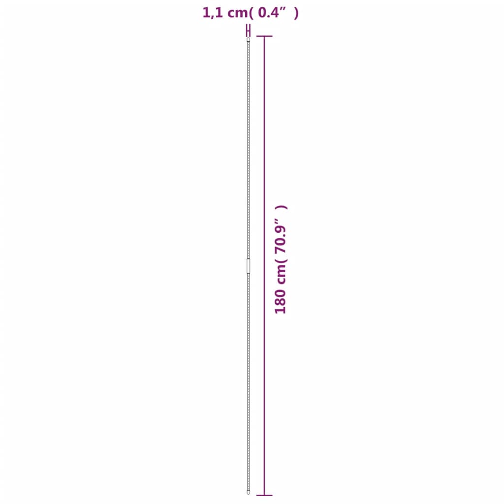 Sodo augalų kuoliukai, 30vnt., žalios spalvos, 180cm, plienas Sodo augalų kuoliukai, 30vnt., žalios spalvos, 180cm, plienas