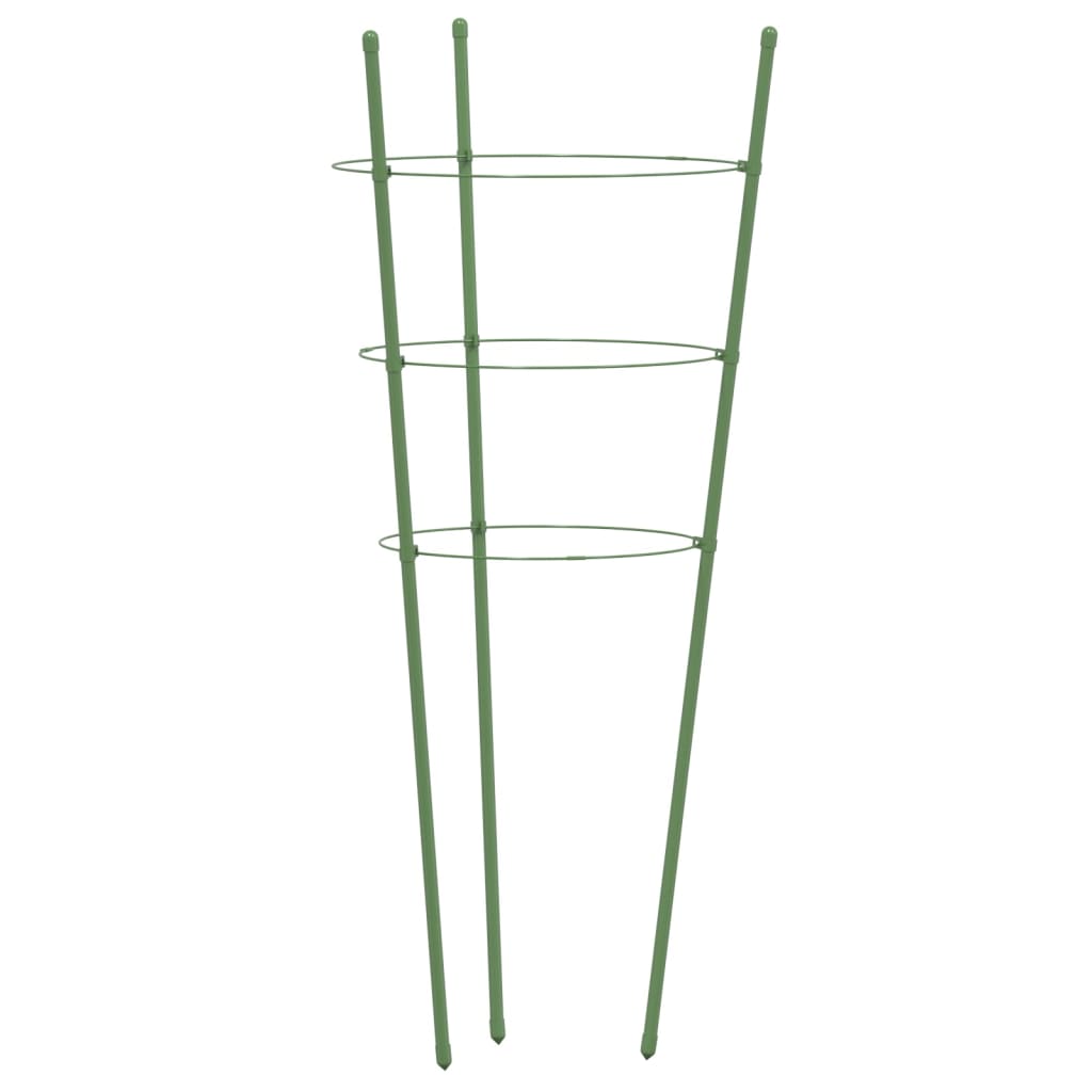 Sodo augalų atramos su 3 žiedais, 5vnt., žalios, 60cm, plienas Sodo augalų atramos su 3 žiedais, 5vnt., žalios, 60cm, plienas - Image 4