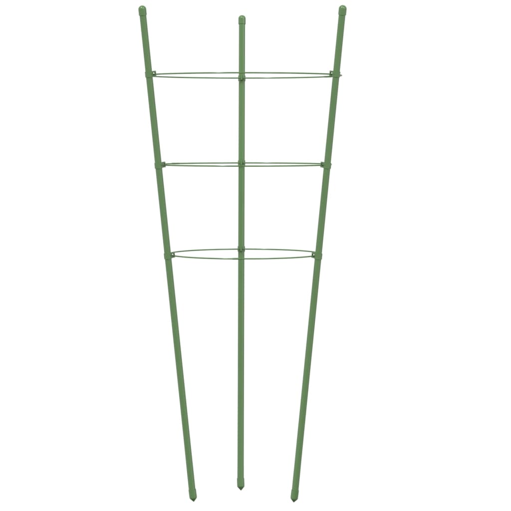 Sodo augalų atramos su 3 žiedais, 5vnt., žalios, 75cm, plienas Sodo augalų atramos su 3 žiedais, 5vnt., žalios, 75cm, plienas - Image 5