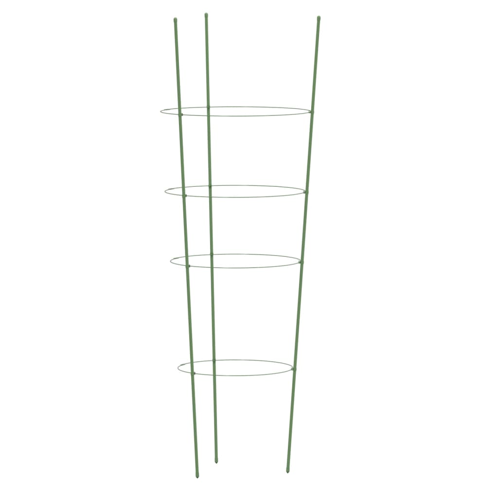 Sodo augalų atramos su 4 žiedais, 5vnt., žalios, 90cm, plienas Sodo augalų atramos su 4 žiedais, 5vnt., žalios, 90cm, plienas - Image 4