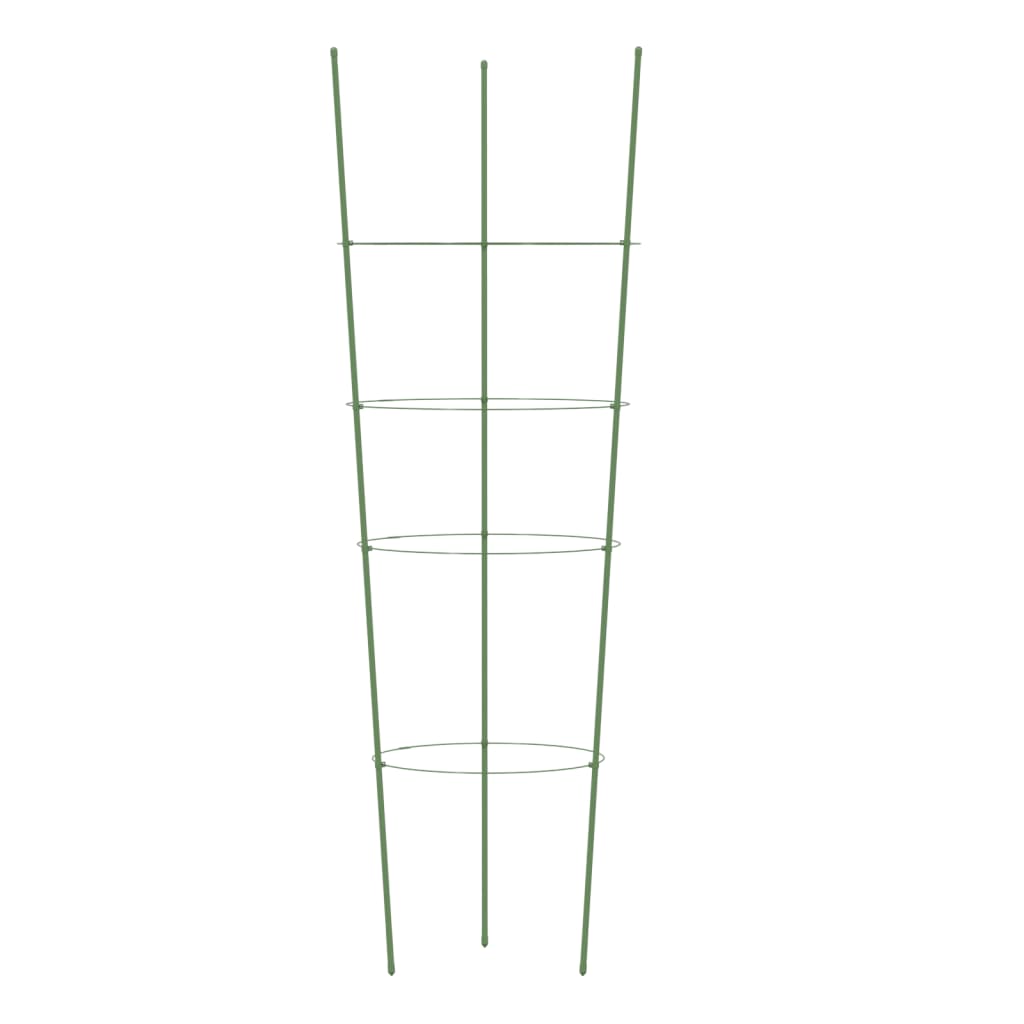 Sodo augalų atramos su 4 žiedais, 5vnt., žalios, 90cm, plienas Sodo augalų atramos su 4 žiedais, 5vnt., žalios, 90cm, plienas - Image 5