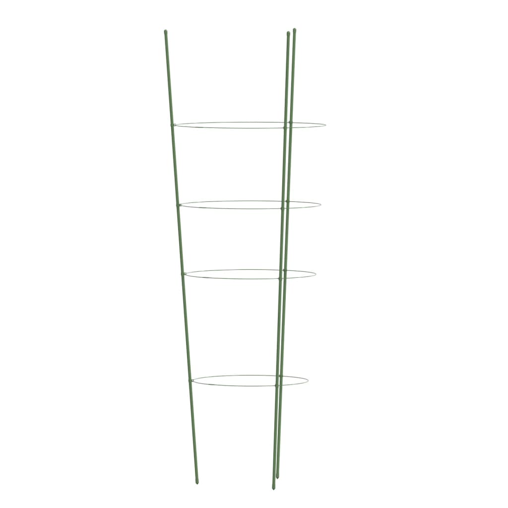 Sodo augalų atramos su 4 žiedais, 5vnt., žalios, 90cm, plienas Sodo augalų atramos su 4 žiedais, 5vnt., žalios, 90cm, plienas - Image 6