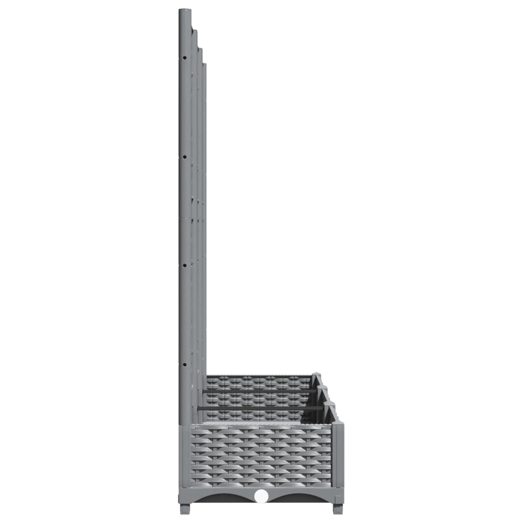 Sodo lovelis su treliažu, šviesiai pilkas, 120x40x121,5cm, PP Sodo lovelis su treliažu, šviesiai pilkas, 120x40x121,5cm, PP - Image 6