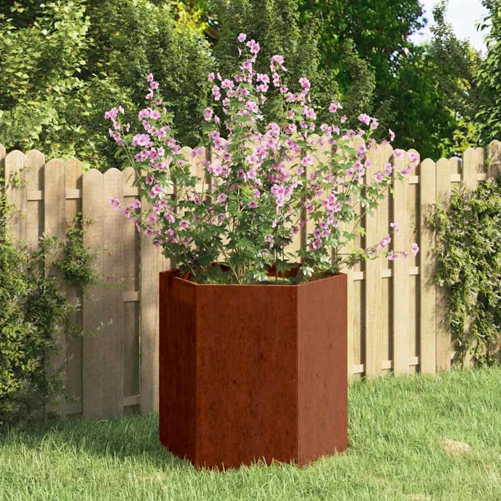 Lovelis, rūdžių spalvos, 40x40x45cm, Corten plienas Lovelis, rūdžių spalvos, 40x40x45cm, Corten plienas - Image 2