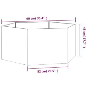 Lovelis, rūdžių spalvos, 90x90x45cm, Corten plienas
