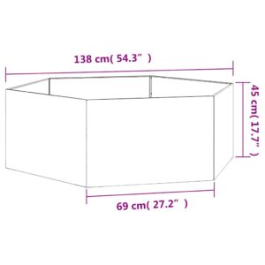 Lovelis, rūdžių spalvos, 138x120x45 cm, Corten plienas