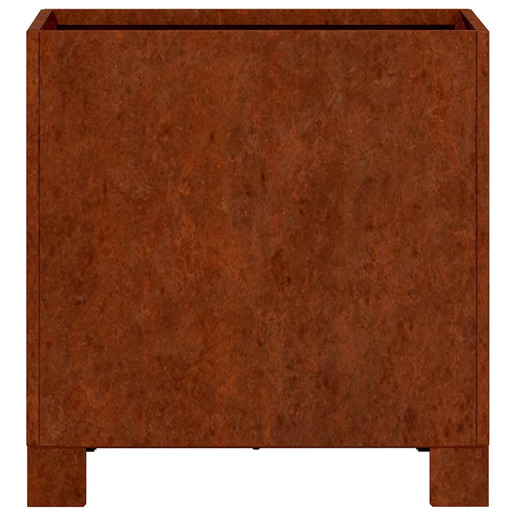 Lovelis su kojelėmis, rūdžių, 30x30x30cm, Corten plienas Lovelis su kojelėmis, rūdžių, 30x30x30cm, Corten plienas - Image 6