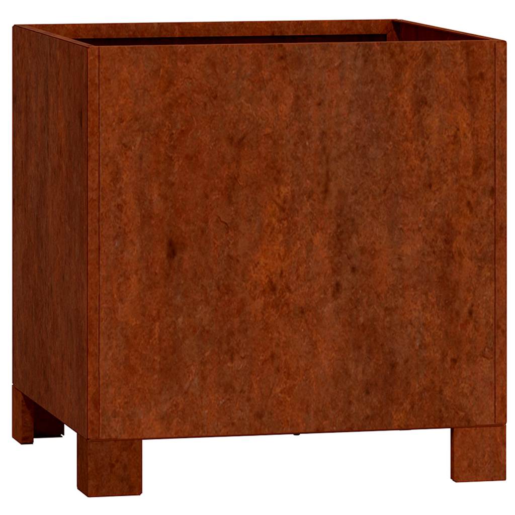 Loveliai su kojelėm, 2vnt., rūdžių, 30x30x30cm, Corten plienas Loveliai su kojelėm, 2vnt., rūdžių, 30x30x30cm, Corten plienas - Image 5