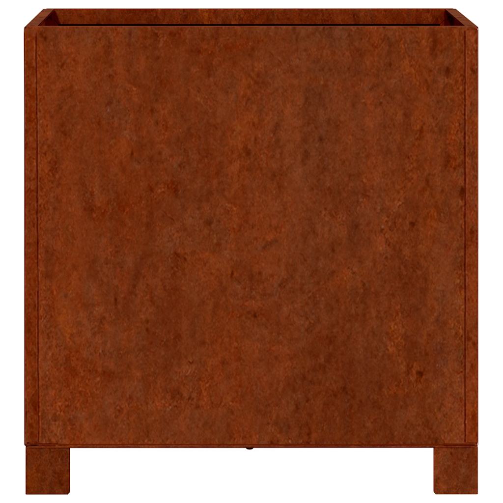 Lovelis su kojelėmis, rūdžių, 40x40x40cm, Corten plienas Lovelis su kojelėmis, rūdžių, 40x40x40cm, Corten plienas - Image 6