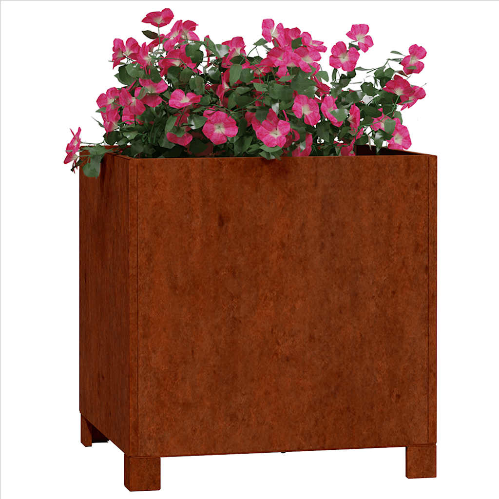 Loveliai su kojelėm, 2vnt., rūdžių, 40x40x40cm, Corten plienas Loveliai su kojelėm, 2vnt., rūdžių, 40x40x40cm, Corten plienas - Image 3