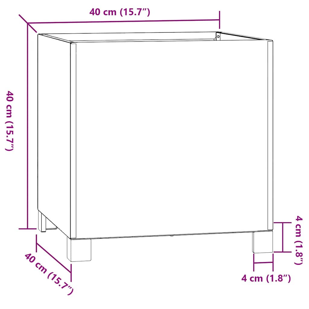 Loveliai su kojelėm, 2vnt., rūdžių, 40x40x40cm, Corten plienas Loveliai su kojelėm, 2vnt., rūdžių, 40x40x40cm, Corten plienas