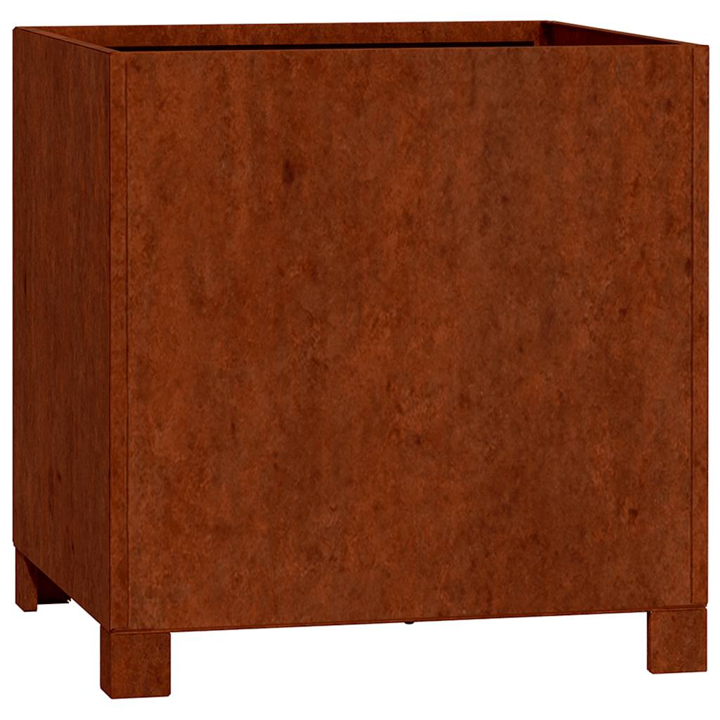 Loveliai su kojelėm, 2vnt., rūdžių, 40x40x40cm, Corten plienas Loveliai su kojelėm, 2vnt., rūdžių, 40x40x40cm, Corten plienas - Image 5
