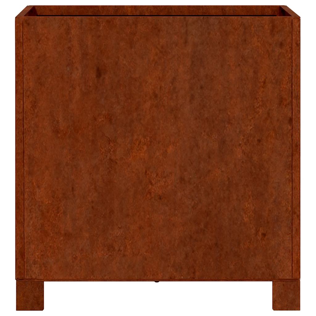 Loveliai su kojelėm, 2vnt., rūdžių, 40x40x40cm, Corten plienas Loveliai su kojelėm, 2vnt., rūdžių, 40x40x40cm, Corten plienas - Image 6
