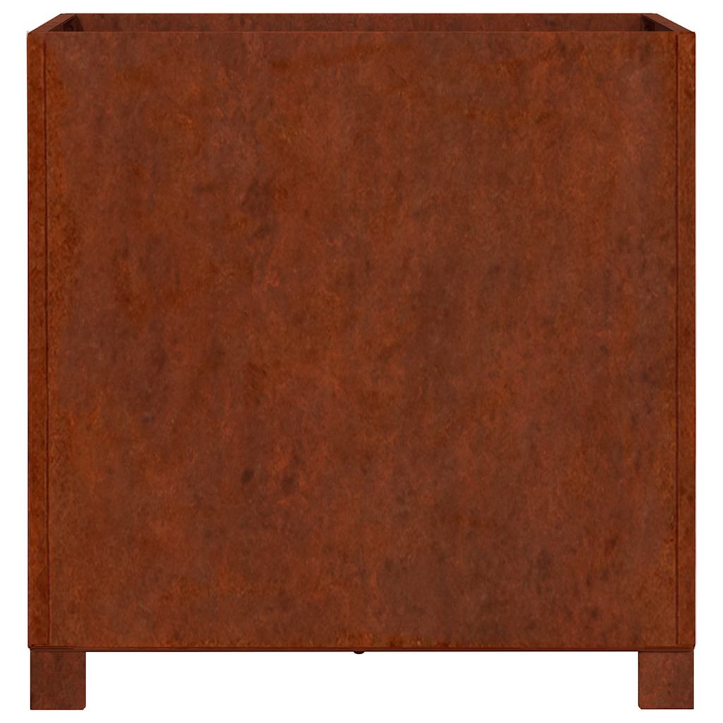 Lovelis su kojelėmis, rūdžių, 50x50x50cm, Corten plienas Lovelis su kojelėmis, rūdžių, 50x50x50cm, Corten plienas - Image 5