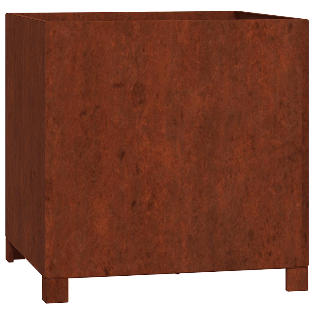 Loveliai su kojelėm, 2vnt., rūdžių, 50x50x50cm, Corten plienas Loveliai su kojelėm, 2vnt., rūdžių, 50x50x50cm, Corten plienas - Image 5