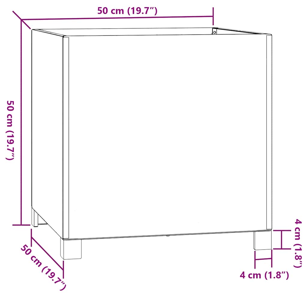 Loveliai su kojelėm, 2vnt., rūdžių, 50x50x50cm, Corten plienas Loveliai su kojelėm, 2vnt., rūdžių, 50x50x50cm, Corten plienas