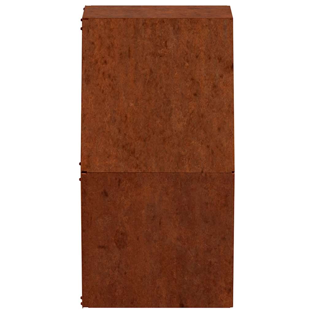 Sieniniai loveliai, 2vnt., rūdžių, 30x10x25cm, Corten plienas Sieniniai loveliai, 2vnt., rūdžių, 30x10x25cm, Corten plienas - Image 7