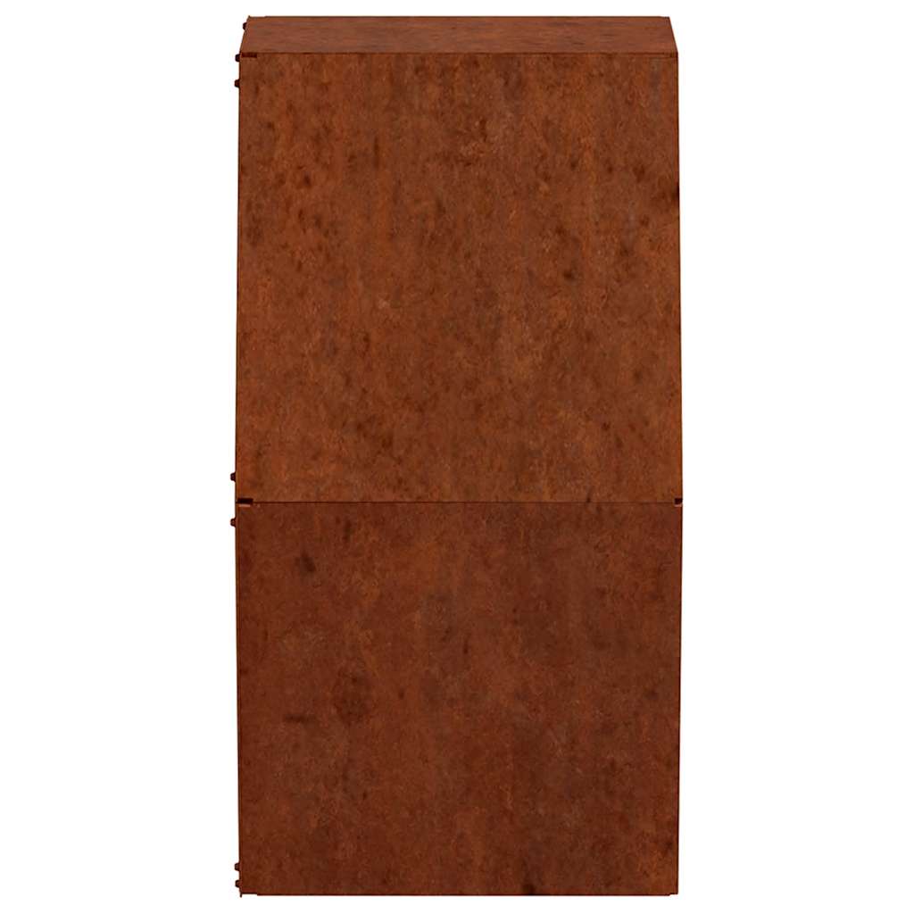 Sieniniai loveliai, 2vnt., rūdžių, 46x10x40cm, Corten plienas Sieniniai loveliai, 2vnt., rūdžių, 46x10x40cm, Corten plienas - Image 7