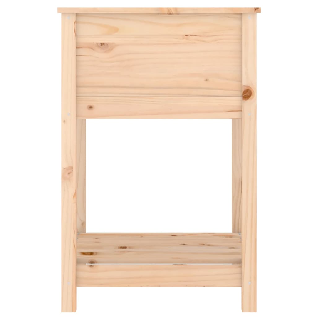 Lovelis su lentyna, 54x54x81cm, pušies medienos masyvas Lovelis su lentyna, 54x54x81cm, pušies medienos masyvas - Image 6