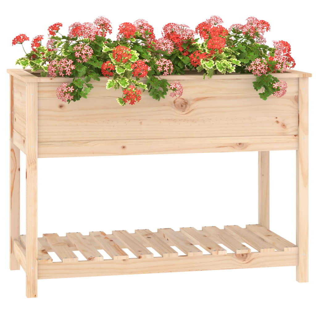 Lovelis su lentyna, 111,5x54x81cm, pušies medienos masyvas Lovelis su lentyna, 111,5x54x81cm, pušies medienos masyvas - Image 4
