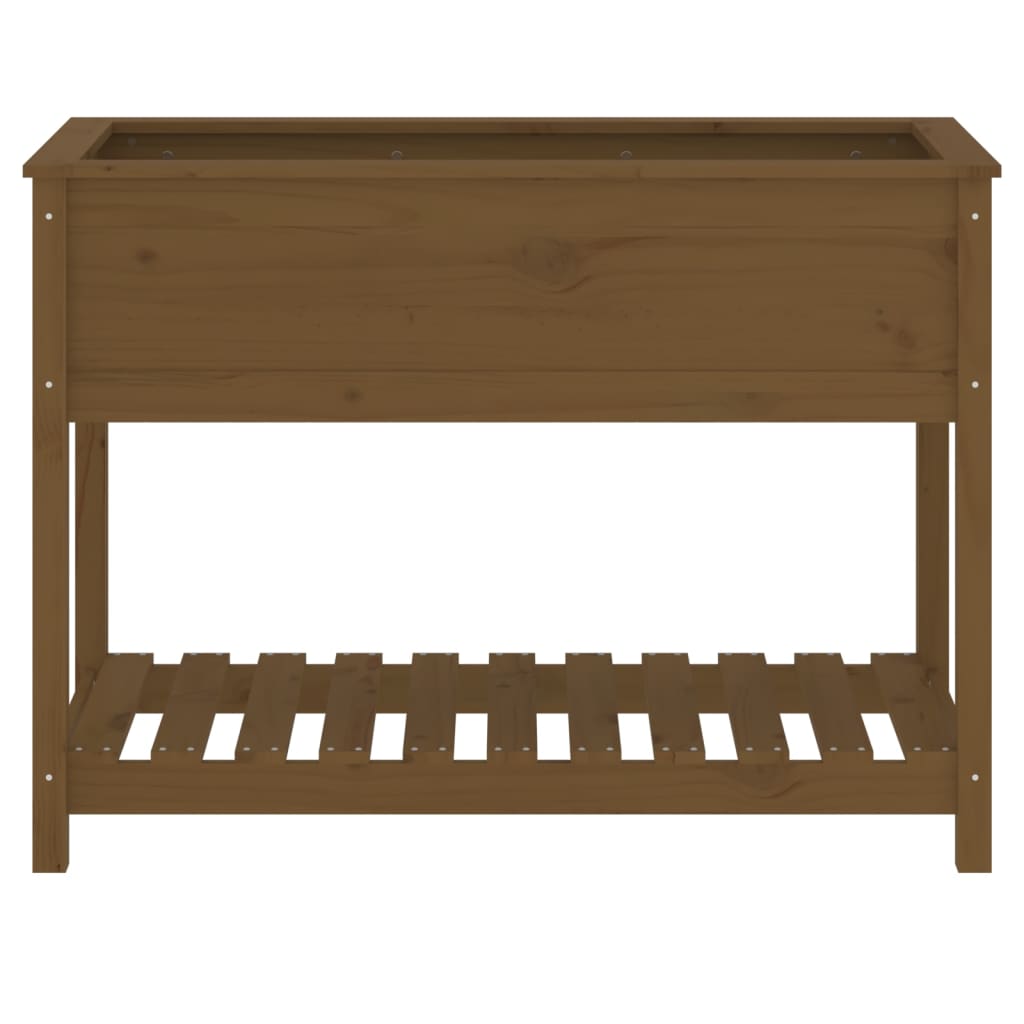 Lovelis su lentyna, medaus rudas, 111,5x54x81cm, pušies masyvas Lovelis su lentyna, medaus rudas, 111,5x54x81cm, pušies masyvas - Image 5