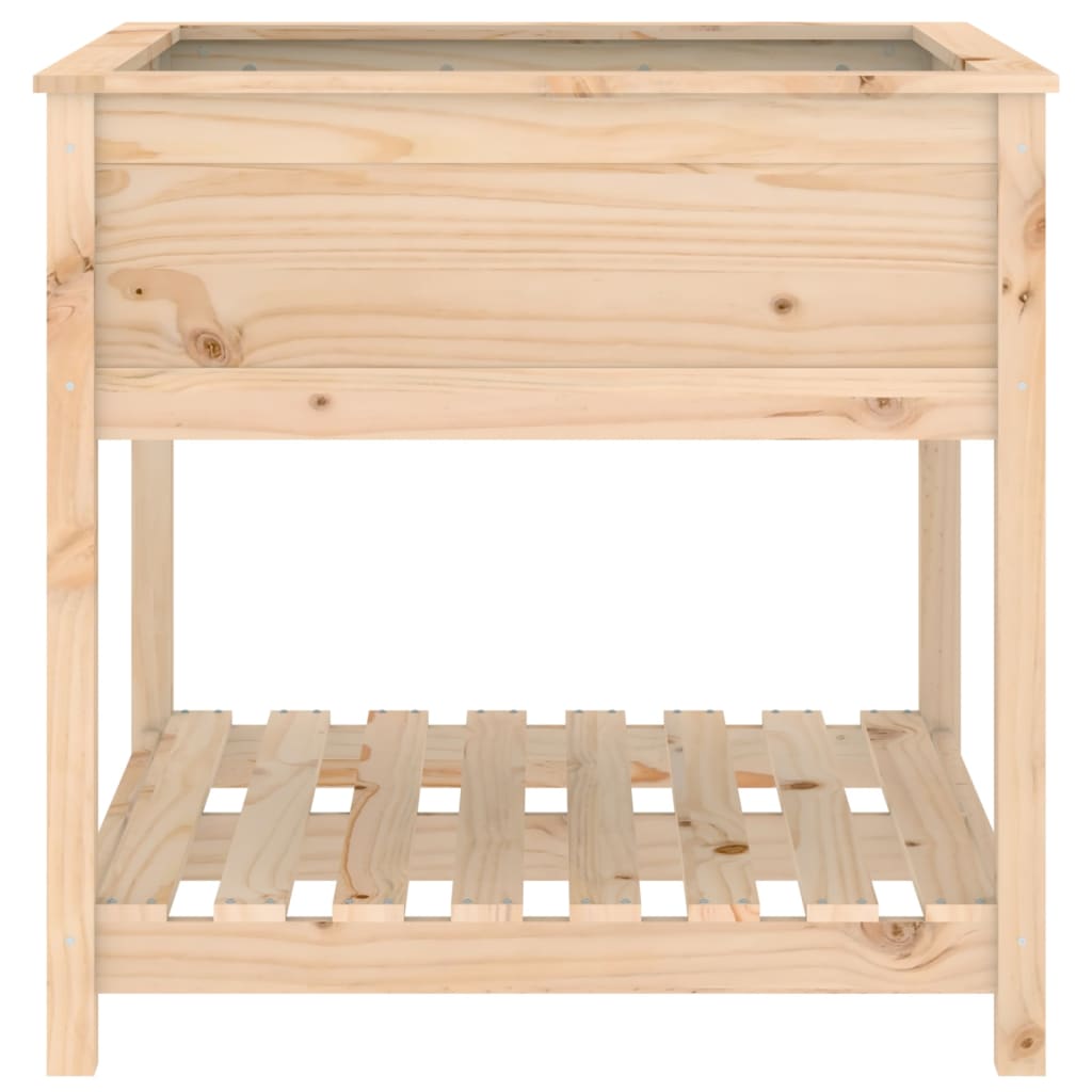 Lovelis su lentyna, 82,5×82,5x81cm, pušies medienos masyvas Lovelis su lentyna, 82,5x82,5x81cm, pušies medienos masyvas - Image 5