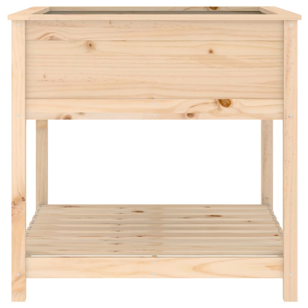Lovelis su lentyna, 82,5×82,5x81cm, pušies medienos masyvas Lovelis su lentyna, 82,5x82,5x81cm, pušies medienos masyvas - Image 6