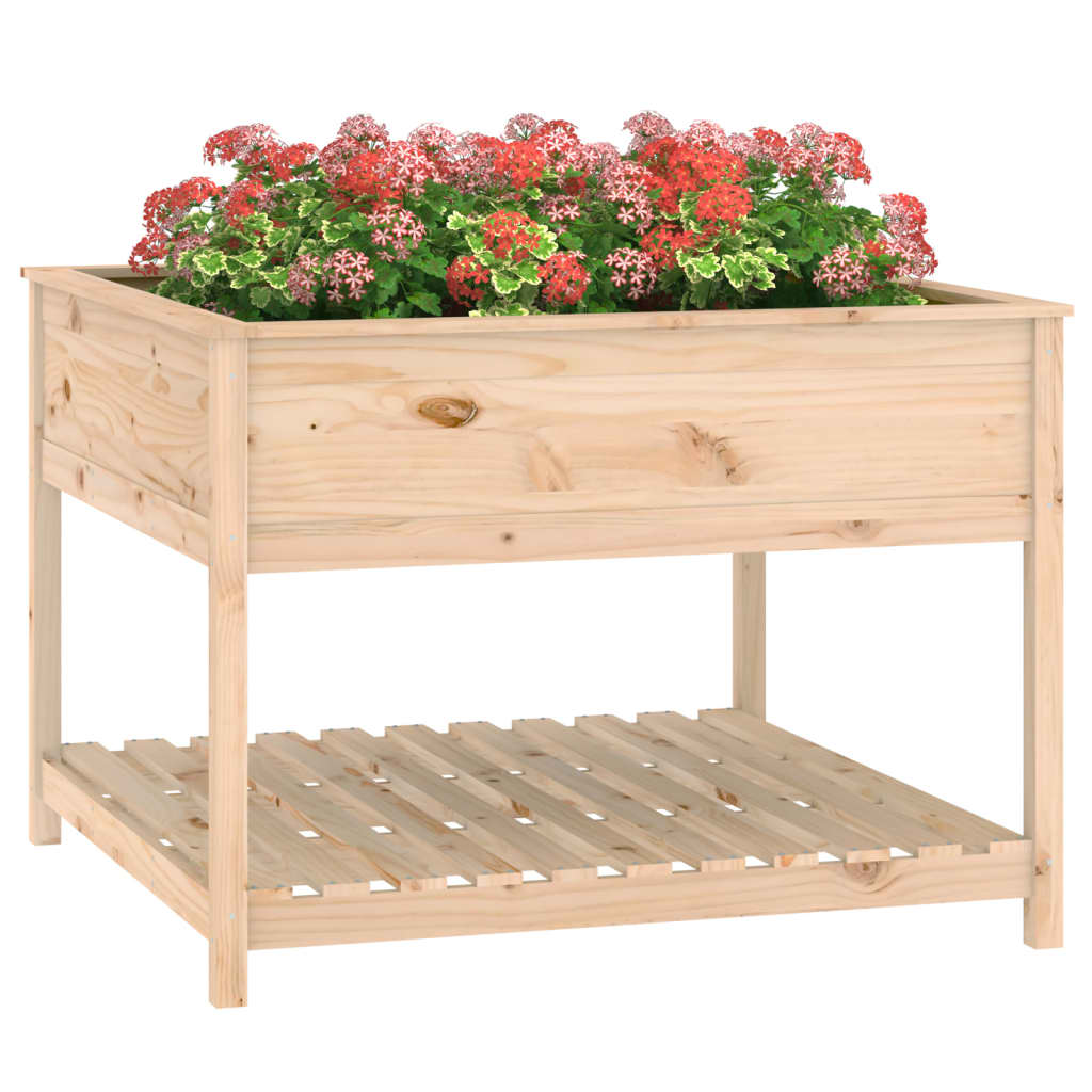 Lovelis su lentyna, 111,5×111,5x81cm, pušies medienos masyvas Lovelis su lentyna, 111,5x111,5x81cm, pušies medienos masyvas - Image 4