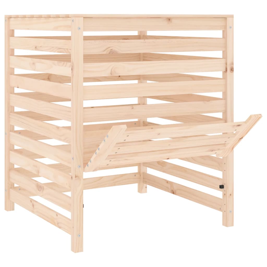 Komposto dėžė, 82,5×82,5×99,5cm, pušies medienos masyvas Komposto dėžė, 82,5x82,5x99,5cm, pušies medienos masyvas - Image 6