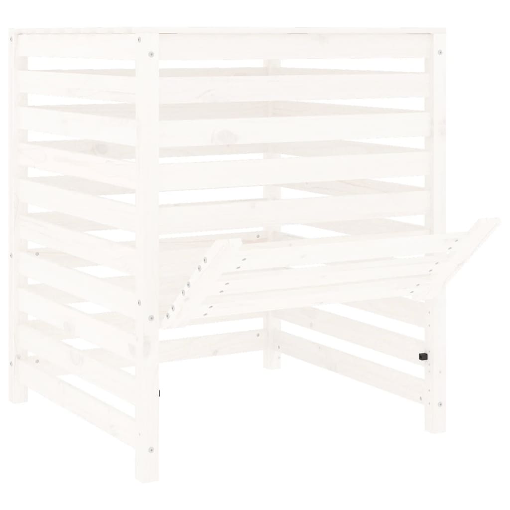 Komposto dėžė, balta, 82,5×82,5×99,5cm, pušies medienos masyvas Komposto dėžė, balta, 82,5x82,5x99,5cm, pušies medienos masyvas - Image 6