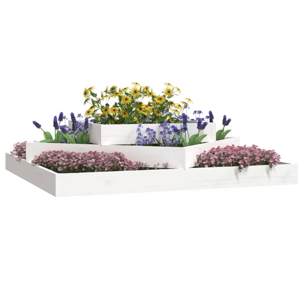 Lovelis, baltos spalvos, 112x112x27cm, pušies medienos masyvas Lovelis, baltos spalvos, 112x112x27cm, pušies medienos masyvas - Image 3