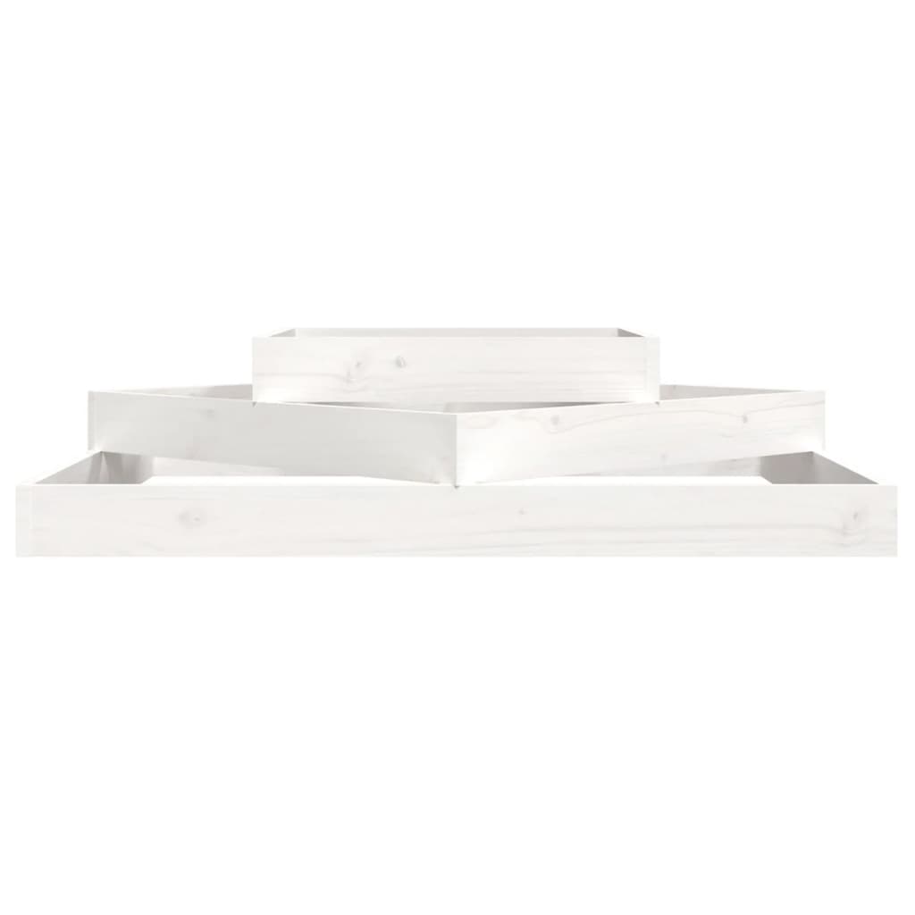 Lovelis, baltos spalvos, 112x112x27cm, pušies medienos masyvas Lovelis, baltos spalvos, 112x112x27cm, pušies medienos masyvas - Image 4