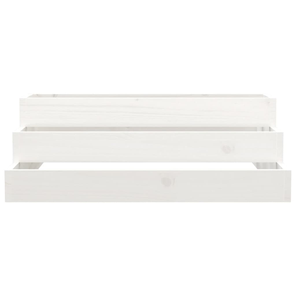 Lovelis, baltos spalvos, 80x80x27cm, pušies medienos masyvas Lovelis, baltos spalvos, 80x80x27cm, pušies medienos masyvas - Image 4