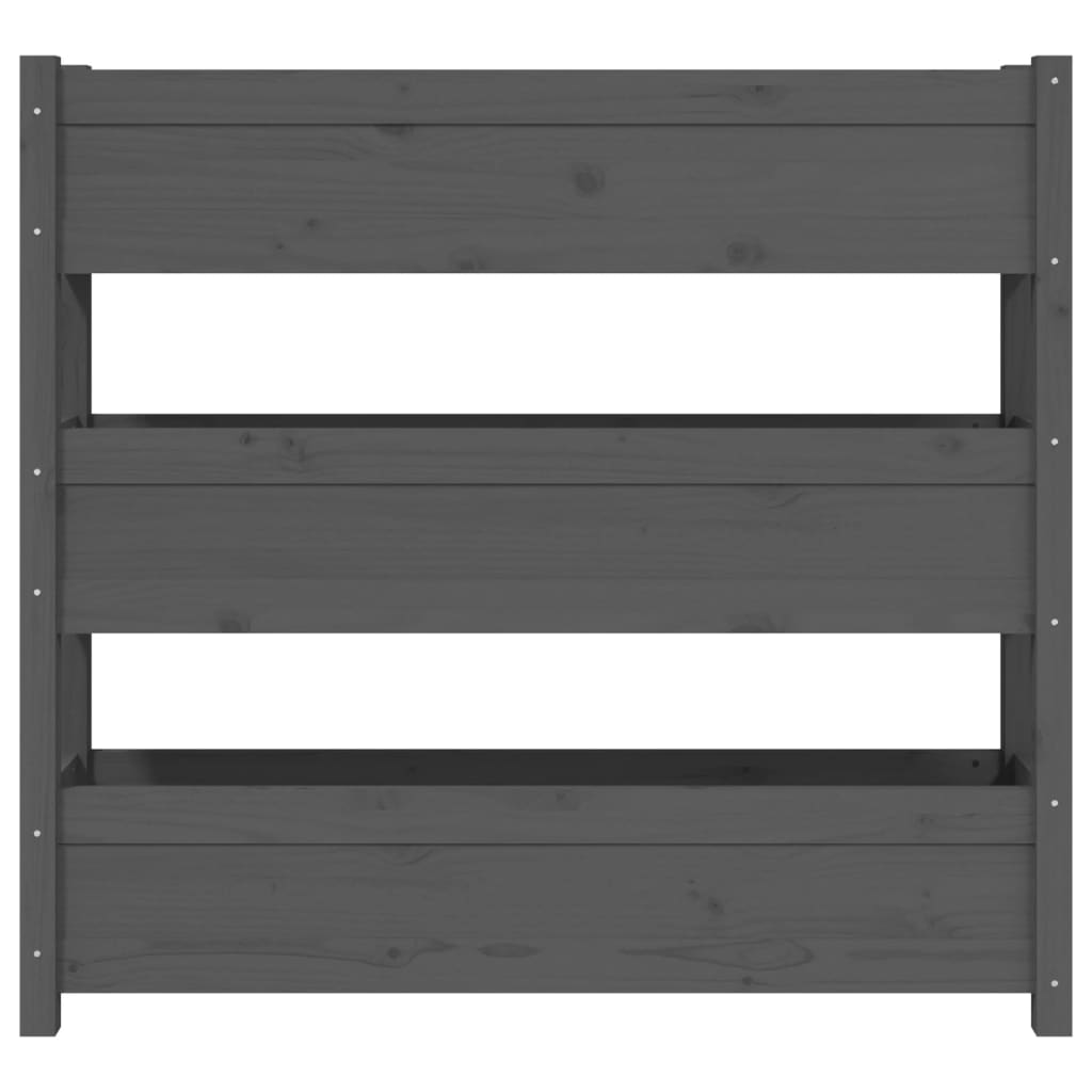 Lovelis, pilkas, 112x25x104,5cm, pušies medienos masyvas Lovelis, pilkas, 112x25x104,5cm, pušies medienos masyvas - Image 5